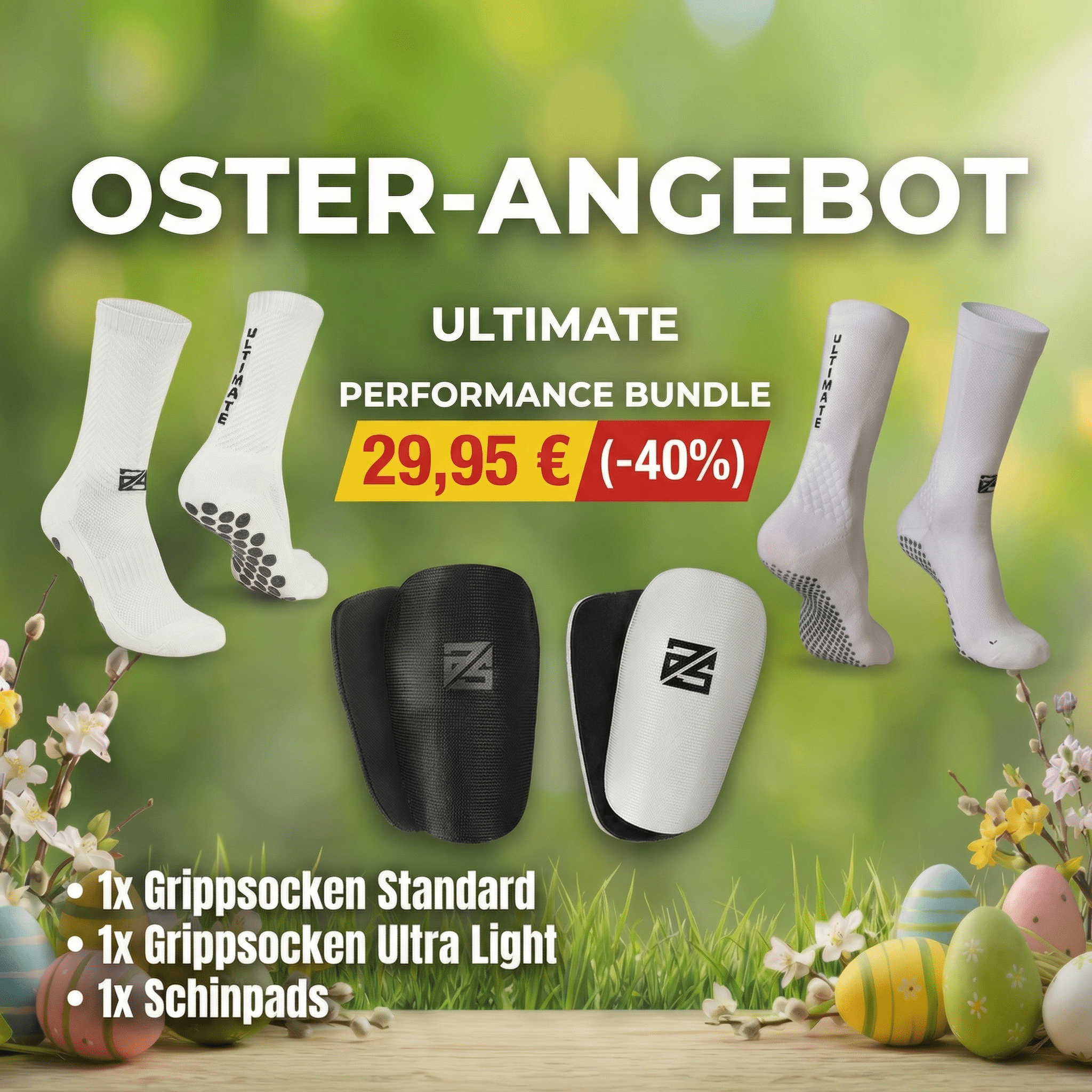 Gripsocken Standard + Ultralight+Shinpads - as ultimate - A. Stebner