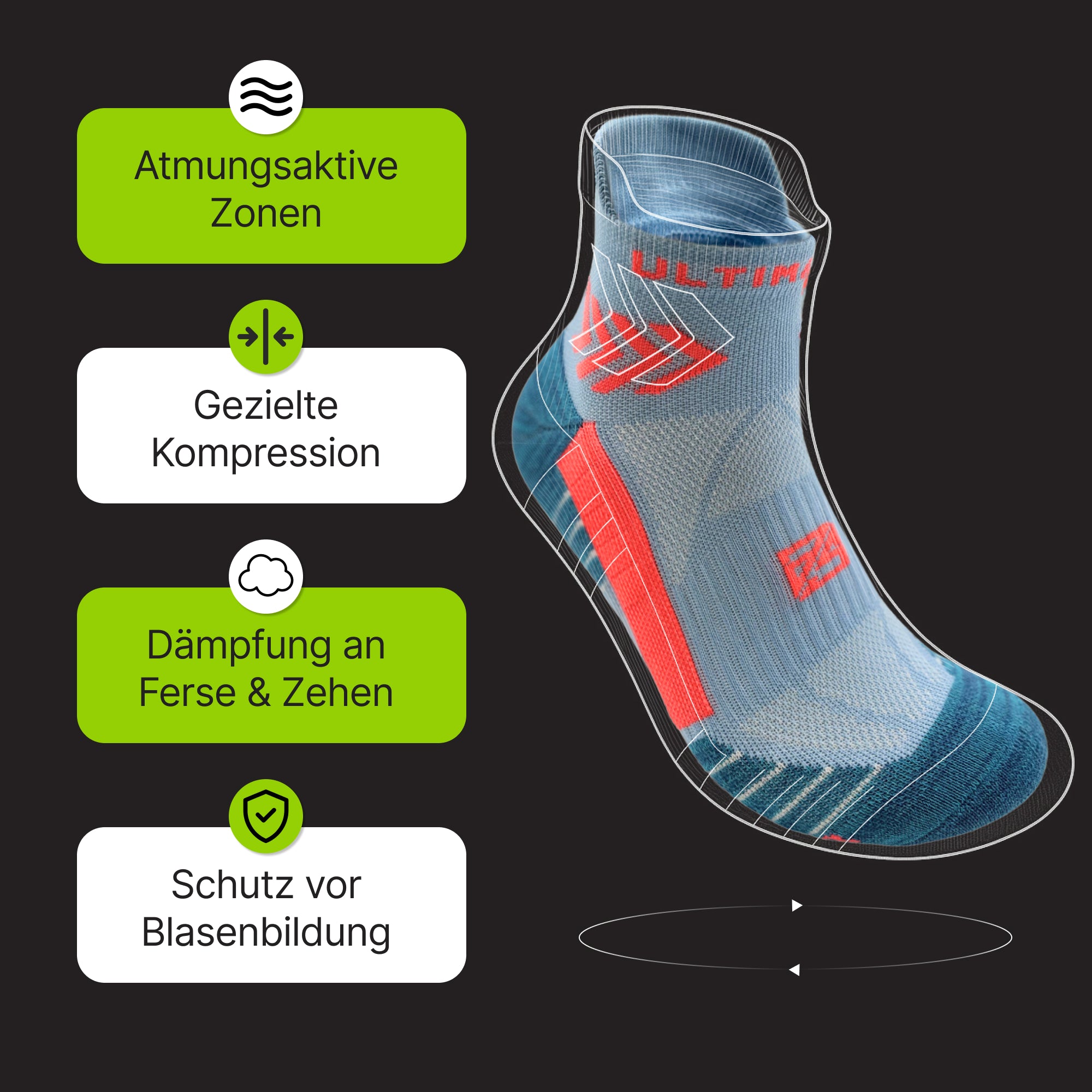 3 Paar - AS Ultimate Pace Skyblue - as ultimate - A. Stebner