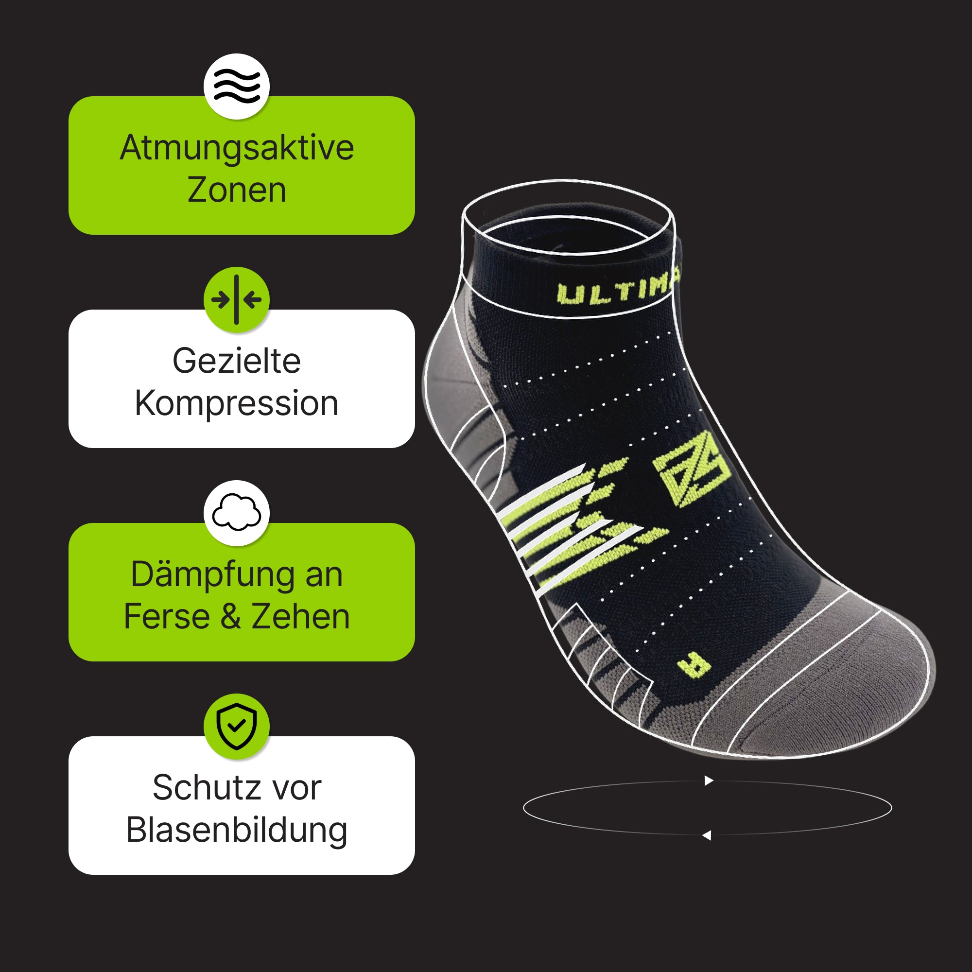 3 Paar - AS Ultimate Sprint Schwarz - as ultimate - A. Stebner