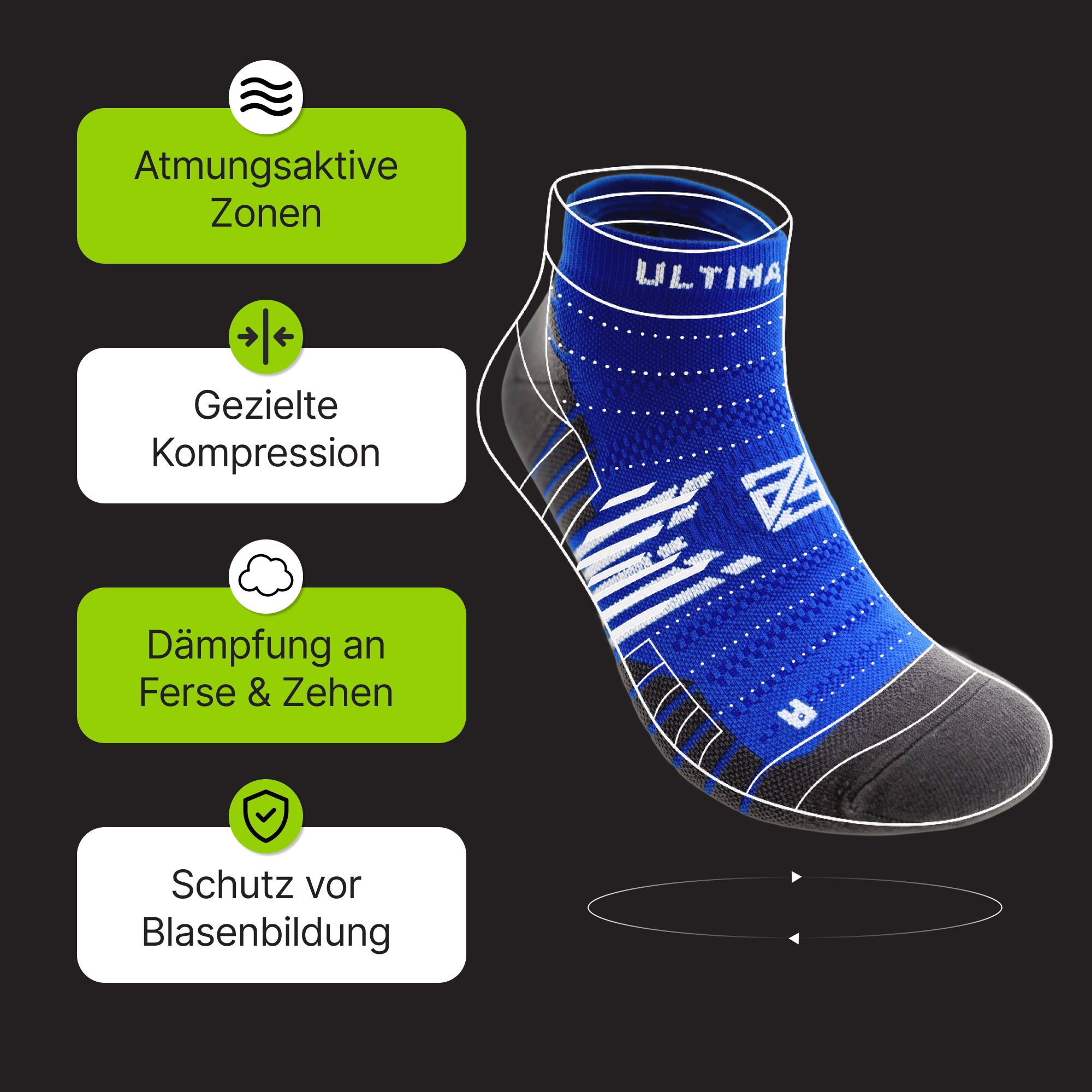 3 Paar - AS Ultimate Sprint Blau - as ultimate - A. Stebner