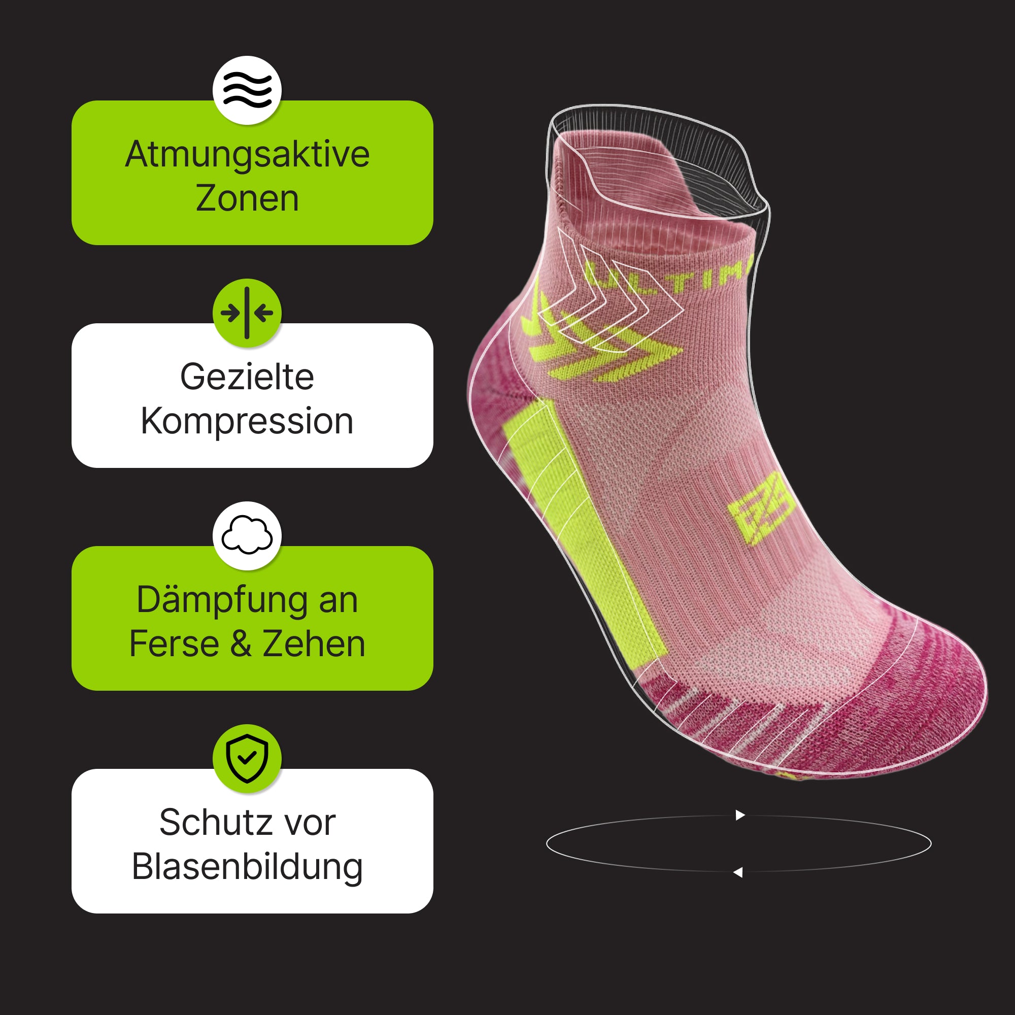 3 Paar - AS Ultimate Pace Pink - as ultimate - A. Stebner