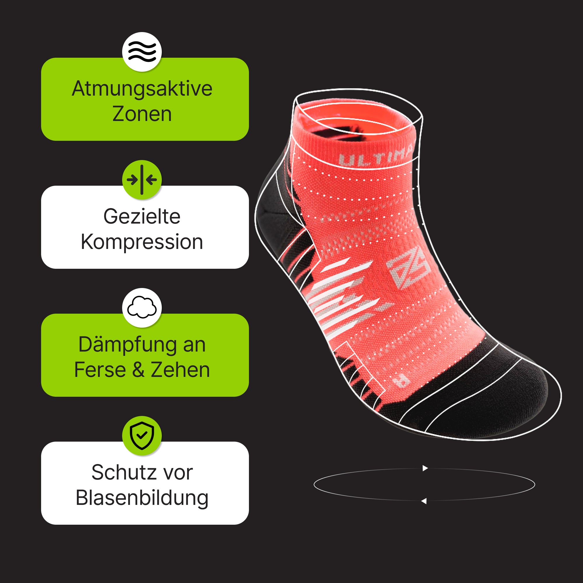 3 Paar - AS Ultimate Sprint Rot/Orange - as ultimate - A. Stebner